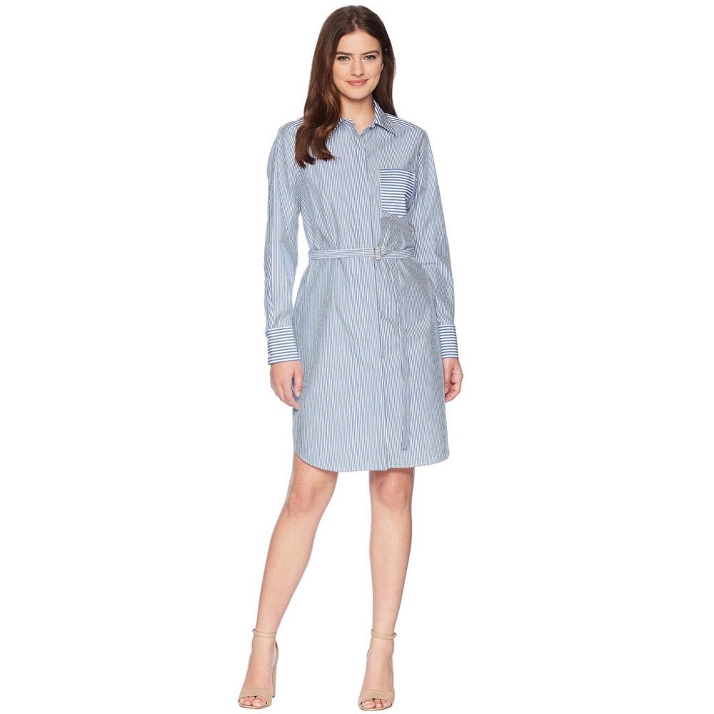 🌟CALVIN KLEIN striped shirt dress